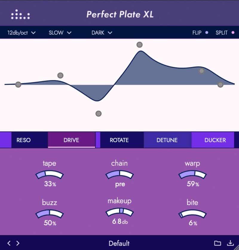 denise Perfect Plate XLのDRIVE機能表示画像