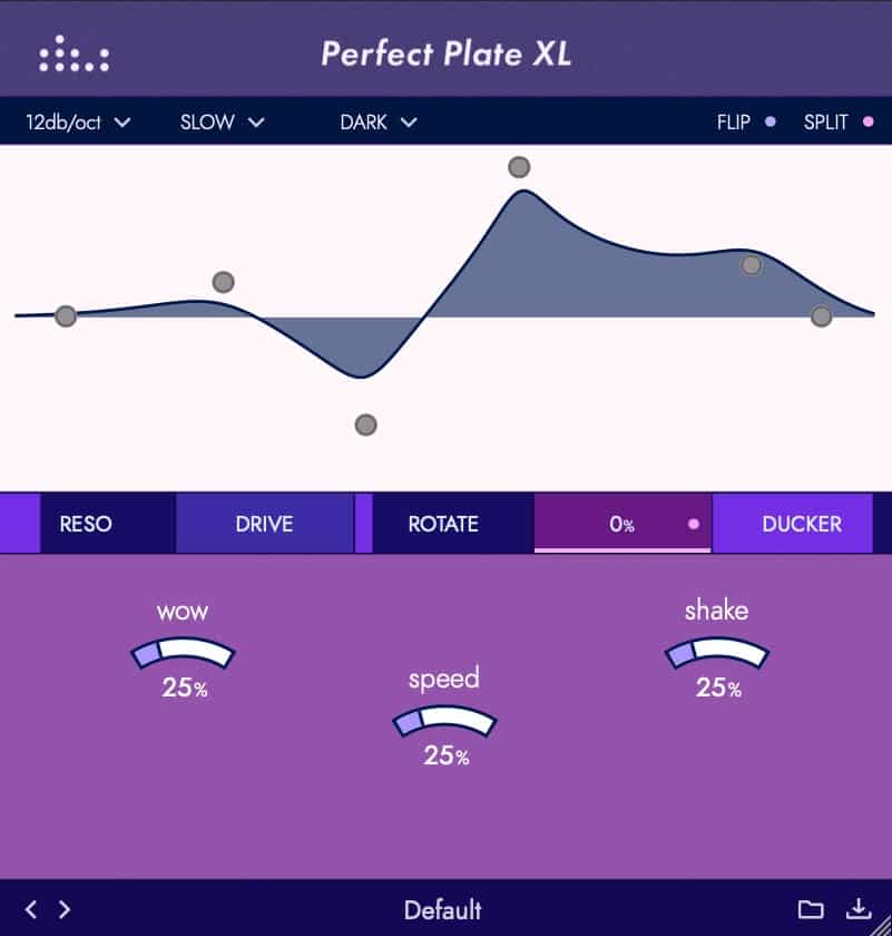 denise Perfect Plate XLのDETUNEの機能表示画像