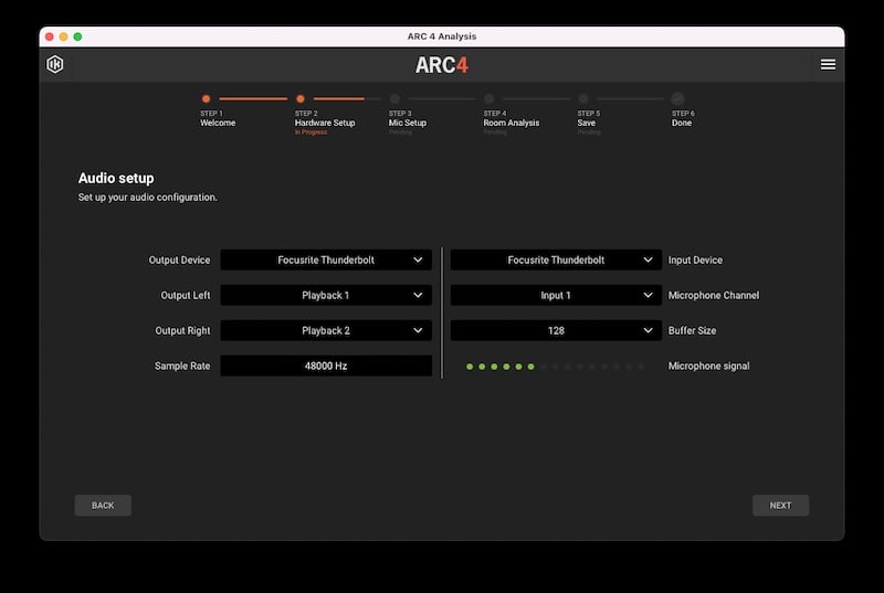 ARC Analysis Audiosetupの画像