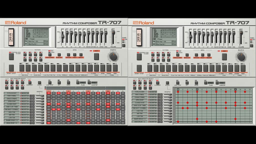 Roland CloudのTR-707 レビュー バキバキの筋肉質なビンテージリズムマシンサウンド - 96bit-music